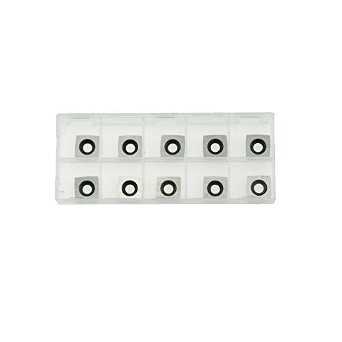 DLtools 11mm Tungsten Carbide Cutter Insert Set-2" Side Radius Square Carbide Insert Replacement Cutters (11X11X2.0-R50)4-Edge for Woodworking Lathe Turning Tools (10pcs)