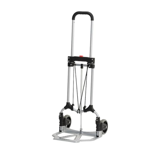 Magna Cart Steel Foldable Hand Truck with Telescoping Handle and 5-inch Rubber Wheels, 160 lb. Capacity (MCI-S-SS)