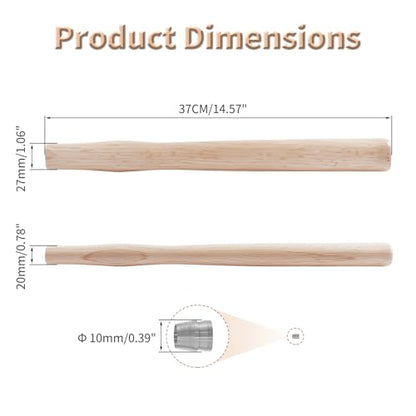 2 pcs Premium Oak Hammer Handle Replacement 37cm - size: 2Pcs 37cm ball peen
