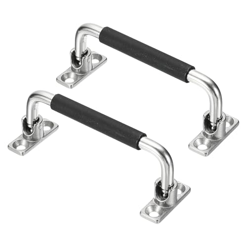 uxcell 2Pcs 304 Stainless Steel Folding Pull Handle (Hole Distance 5") - size: 5 Inch