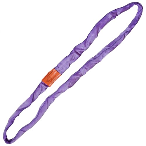 Purple Spanset Endless 10 Feet Round Sling Heavy Duty Polyester Lifting Sling, 5,300 Lbs Vertical Capacity, 4,240 Lbs Choker, 10,600 Lbs Basket - color: Purple, size: 10FT