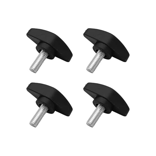 pson 4Pcs M6 x 16mm Tee Wing Knob Thumb Screws, Plastic T Handle Clamping Knobs with Male Thread for Woodworking, Machinery, Equipment - size: M6 x 16mm