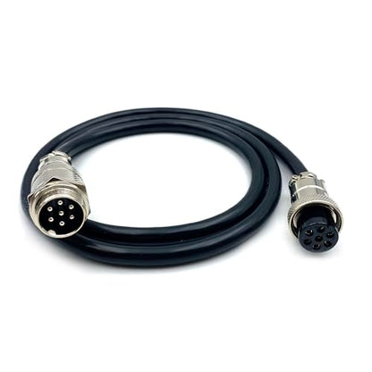 3.28 ft GX20 7 Pin Male to Female Cable, GX20 7Pins Female to Male Head Aviation Cordset Electrical Connector Panel Mount Circular Metal Adapter Cordset for Ships 5A 200V 18AWG (1meter) - size: GX20 7Pin