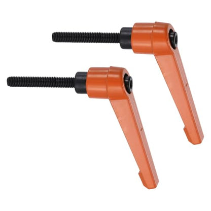 uxcell Clamping Lever Handles for Lathe, M5x32mm Male Thread Orange 2Pcs - size: M5x32mm