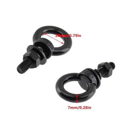 Antrader Lifting Shoulder Eye Bolts,Black Eye Bolt,M8 x 30mm,Black,6 Sets - size: M8 x 30mm