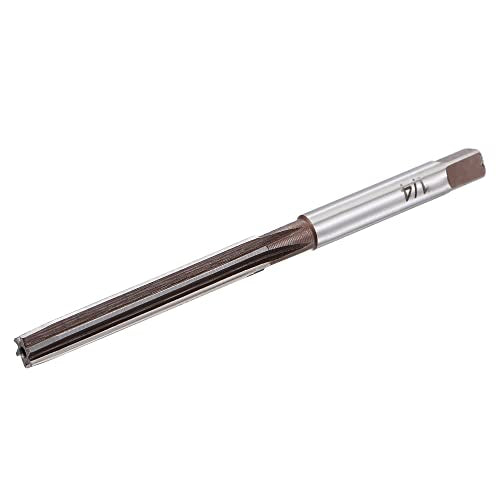 uxcell 1/4" Hand Reamer H8 Accuracy Alloy Tool Steel 6 Flutes Straight Shank Milling Cutter Tool - size: 1/4"