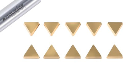 Accusize Industrial Tools TPG32(TPGN1603) Tin Coated Carbide Inserts, T Shaped, 10 Pcs/Box, 2127-1029x10 - size: TPG32(TPGN1603 with Sharp Edge)