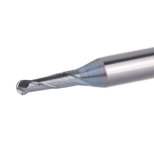 SpeTool 5Pc/Pack 1/16" Cutter Spiral End Mill 1/8" Shank for CNC Machine Milling Toos Router Bits - size: D1/16"