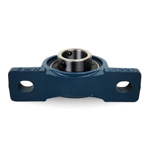 Jeremywell UCP201-8 Pillow Block Bearing (2 Pack), 1/2 inch Bore, 2 Bolt Flange Mounted, Solid Cast Iron Base, Self-Alignment - size: UCP201-8