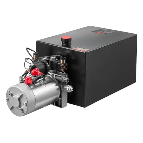 Mophorn 20 Quart Hydraulic Power Unit Double Acting Hydraulic Dump Trailer Pump (12V DC Double Action Powering Unit, SAE #6 Ports, 3200 PSI, 20 Quart Steel Reservoir)