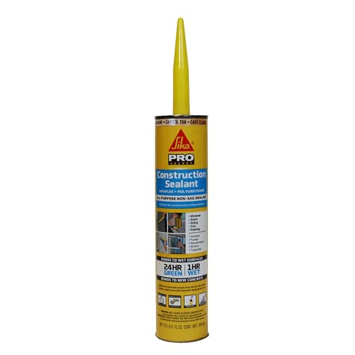 SIKA Sikaflex Polyurethane Construction Joint Sealant, Tan, 10.1 fl oz - color: Tan