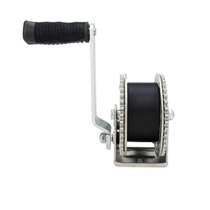 Camco 2000lb Boat Trailer Winch - Manual Hand Crank Boat Winch Features 20-Foot Strap & 2-Way Ratchet - 2,000lb Weight Capacity - Boat Trailer Accessories (50000) - size: 2,000 lb. Capacity