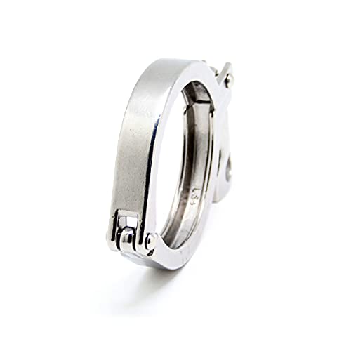 TC 2.5" Tri Clamp with Wing Nut Stainless Steel 304 Heavy Duty Sanitary Clamp Single Pin Tri Clamp Clover with Silicone Gasket(Flange Size: 77.5mm) - size: 2.5 inch(flange size 77.5mm)