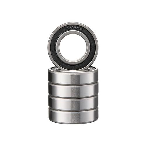 6206-2RS Bearing 5 Pack Double Sealed Deep Groove Ball Bearings,30x62x16mm,Pre-Lubricated for High RPM (RS, 6206) - size: 6206, style: RS