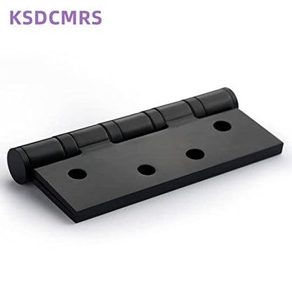 4" Matte Black Heavy Duty Stainless Door Hinges, 2 Pack - color: Matte Black