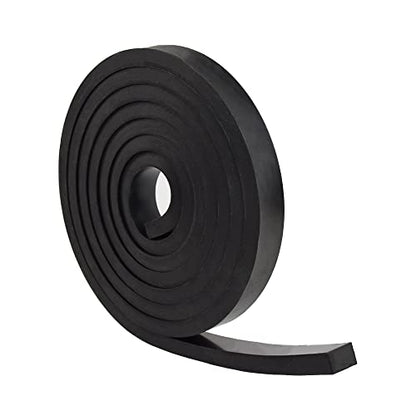 DOBTIM Rubber Strips 1/2(.500)" Thick X 1" Wide X 10'Long, Solid Rubber Rolls Use for Gaskets DIY Material, Supports, Sealing, Bumpers, Protection, Abrasion, Black - size: 1" X 10', style: .500" thick (No Adhesive）
