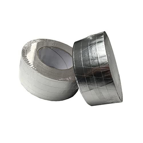 Glass Fiber Cloth Aluminum Tape Silver, Reinforced Self-Adhesive Heat Reflective Tape, Heat Jacketing Insulation Resistant High Temperature HVAC Tape, Metal Repair Duct Tape (3.15inch x 82ft) - size: 3.15inch x 82ft
