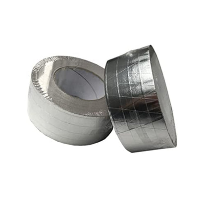 Glass Fiber Cloth Aluminum Tape Silver, Reinforced Self-Adhesive Heat Reflective Tape, Heat Jacketing Insulation Resistant High Temperature HVAC Tape, Metal Repair Duct Tape (3.15inch x 82ft) - size: 3.15inch x 82ft