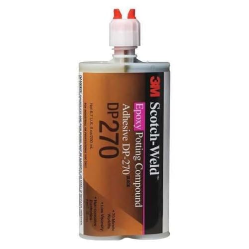 3M Scotch-Weld Epoxy Potting Compound DP270, Black, 200 mL Duo-Pak, 1 Each - size: 200 mL (6.76 fl oz)