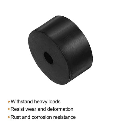 HARFINGTON 8pcs Rubber Spacer 1.57 Inch OD 0.3 Inch ID 0.8 Inch Thick Neoprene Round Anti Vibration Isolation Pads Isolator Rubber Washers Bushings for Home Cars Boat Accessories, Black - size: 8mm x 40mm x 20mm