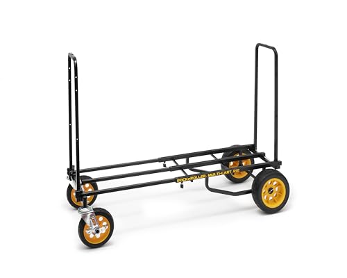 Rock-N-Roller R12RT (All Terrain) 8-in-1 Folding Multi-Cart/Hand Truck/Dolly/Platform Cart/34" to 52" Telescoping Frame/500 lbs. Load Capacity, Black - style: R12RT
