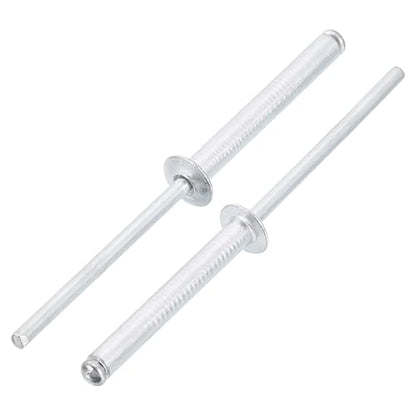 uxcell 100Pcs 1/8"x1" Aluminum Blind Rivets Dome Head Long Split Rivets - size: 1/8"x1"