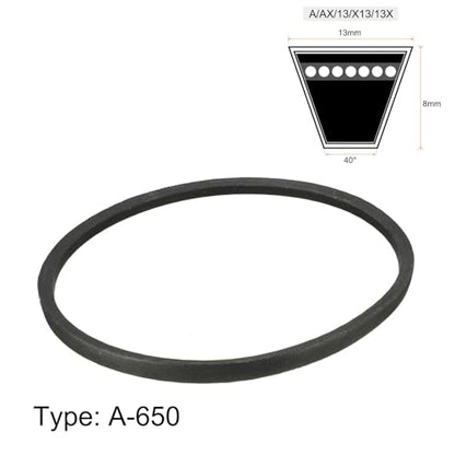 uxcell A650 V-Belts 650mm Inner Girth 13mm Top Width 8mm Thickness A-Section Rubber Drive Transmission Belt - size: 650mm