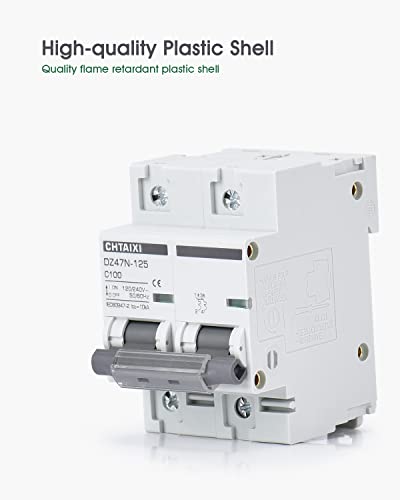AC Miniature Circuit Breaker, 80 Amp 120V/240V 2 Pole - style: 80 Amp