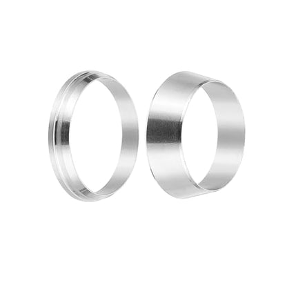 PATIKIL 3/4" Tube OD 304 Stainless Steel Compression Tube Fitting Sleeve, 2 Pack Double Ferrule Ring Tubing Fitting Assortment Kit, Silver - size: 0.75 Inch
