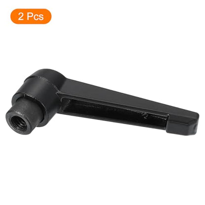 uxcell 2Pcs M8 Adjustable Knobs Handle Female Thread Push Button Ratchet Quick Release Locking Rotating Bolt for Lathe Machinery, Black - size: M8