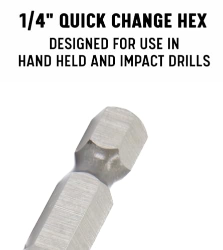 Drill America #6-32 UNC Combined Drill Tap and Countersink with 1/4" Quick Change Hex Shank - size: #6-32