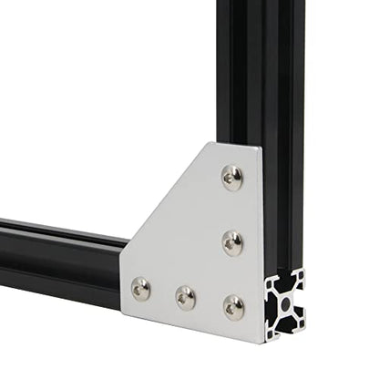 3030 Corner Bracket Plate L Shape 5 Hole 90 Degree Outside Joining Plate with M6x10mm Screws and T-Nuts for 30 x 30mm Series Aluminum Extrusion Profile,8pcs/Pack (Silver-3030 L Shape) - style: Silver-3030 L Shape