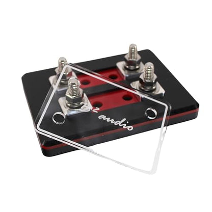 2 Spot Heavy Duty ANL Fuse Distribution Block w/Acrylic B2 Audio Cover (2 Spot) - size: 2 Spot