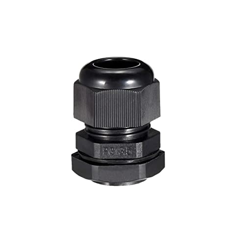 Fielect M25 Cable Gland 7 Holes Waterproof Nylon Joint Adjustable Locknut for 2-4mm Dia Wire 1Pcs - color: 7 15mm 25mm