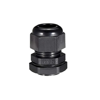 Fielect M25 Cable Gland 7 Holes Waterproof Nylon Joint Adjustable Locknut for 2-4mm Dia Wire 1Pcs - color: 7 15mm 25mm