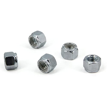 3/8"-16 Nylon Insert Hex Lock Nuts,Carbon Steel White Zinc Plated, Hex Lock Nut Silver Self-Locking Nylock Locknuts,50pcs/Pack (3/8"-16-50pcs) - size: 3/8"-16-50pcs