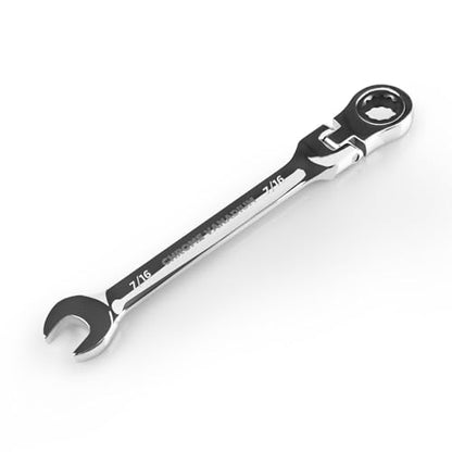 Egofine 7/16 Inch Ratchet Wrench Flex Head, Ratcheting Combination Wrench SAE, Industrial Grade Gear Spanner with 12 Point Box End, 72-Teeth Ratchet, Chrome Vanadium Steel - style: 7/16"