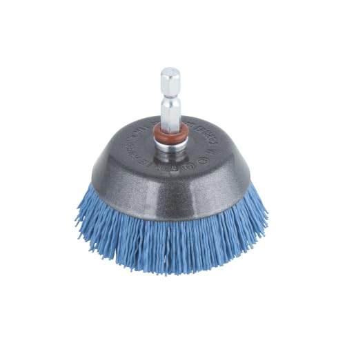 wolfcraft Nylon Wire Cup Brush - Soft Polishing Wheel for Wood & Metal