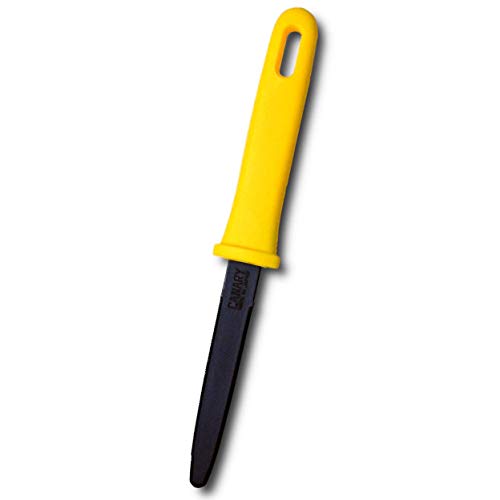 CANARY Cardboard Cutter with Non-Stick Coated Blade - 7.5" Box Cutter Utility Knife for Breaking Down Boxes & Opening Packages - Made in Japan, Yellow - size: 1 pc