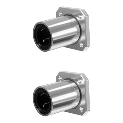 2PCS LMK10UU Square Flange Linear Ball Bearings, 10mm Bore Dia, 19mm OD, 29mm Length with Double Side Rubber Seal for CNC,3D Printer - size: LMK10UU Size 10x19x29mm