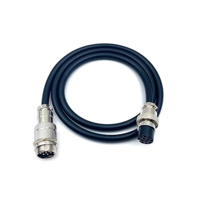 3.28 ft GX20 12 Pin Male to Female Cable, GX20 12Pins Female to Male Head Aviation Cordset Electrical Connector Panel Mount Circular Metal Adapter Cordset for Ships 5A 200V 22AWG (1meter) - size: GX20 12Pin