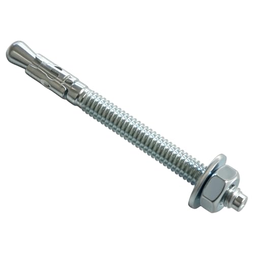 1/4" x 3" Wedge ANCHORPZ - Concrete Anchor Carbon Steel Wedge Anchor with Excellent Anti-Rust Performance 10PC - size: 1/4"x3"