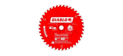 Diablo Finish Trim Saw Blade - 6-1/2" Dia., 40-ATB Teeth, 5/8" Arbor - size: 5/8" Arbor x 6-1/2" Dia