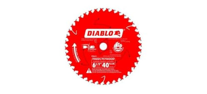 Diablo Finish Trim Saw Blade - 6-1/2" Dia., 40-ATB Teeth, 5/8" Arbor - size: 5/8" Arbor x 6-1/2" Dia