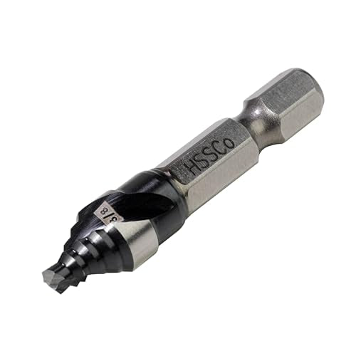 3/8" Single Size M35 Step Drill Bit Unibit for Hole Drilling - size: Single Size 3/8" (2 Flutes)