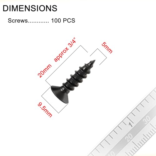 Wood Screws, Flat Head Phillips Self Tapping Screw, #10 x 3/4", 100 Pcs - size: #10 x 3/4"
