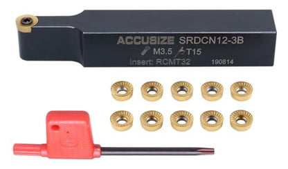 Accusize SRDCN12-3B Indexable Tool Holder, 3/4 x 4-1/2 in, 2376-0012INS - size: 3/4 x 4-1/2 in, add'l 10 inserts