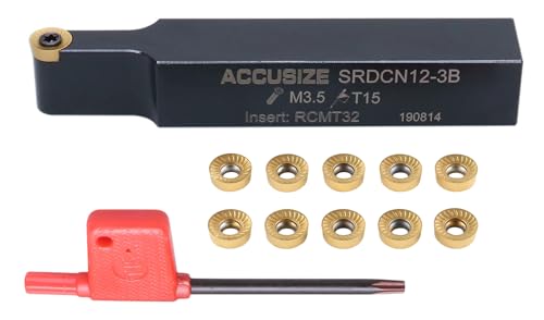 Accusize SRDCN12-3B Indexable Tool Holder, 3/4 x 4-1/2 in, 2376-0012INS - size: 3/4 x 4-1/2 in, add'l 10 inserts