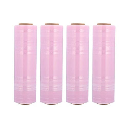 PSBM Anti-Static Stretch Wrap, 192 Pack, 18 Inch x 1500 Feet, 80 Gauge, Pink, Down Gauge Large Plastic Cling Film for Pallets Moving Storing - size: 192 Rolls