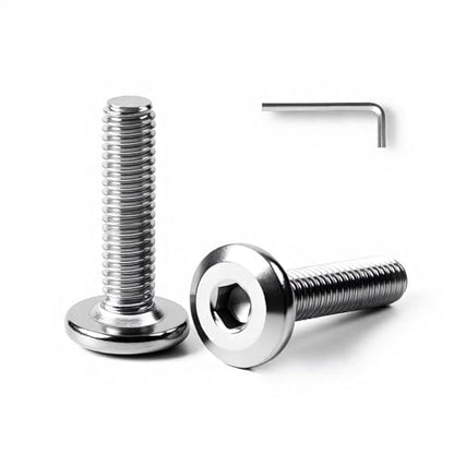 5/16-18 x 3" (10 Pack) Flat Head Hex Socket Cap Screws Bolts, 304 Stainless Steel 18-8, Hex Drive Countersunk Furniture Connector, Fully Threaded Machine Thread, Bright Finish